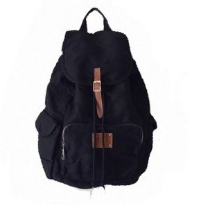 VS Pink Black Canvas Backpack